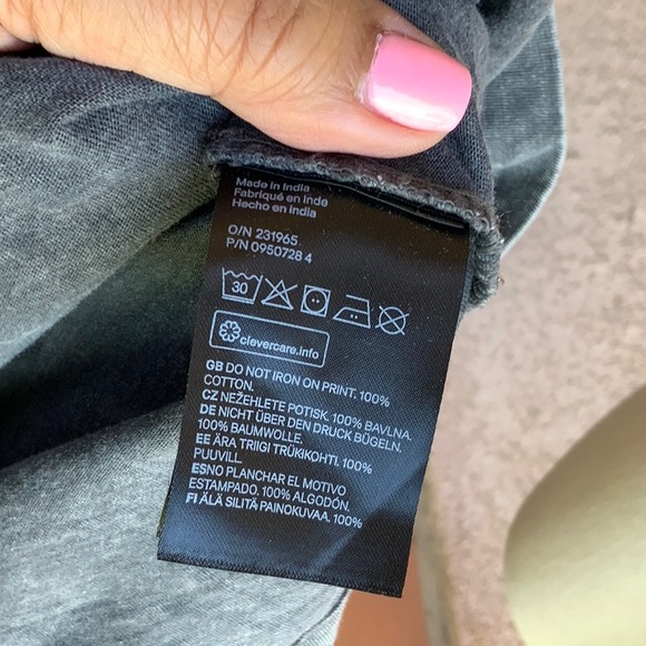 Nirvana distressed t-shirt washed grey Large XLarge EUC - Picture 5 of 5